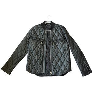 Diesel Black Gold Quilted Leather Jacketf